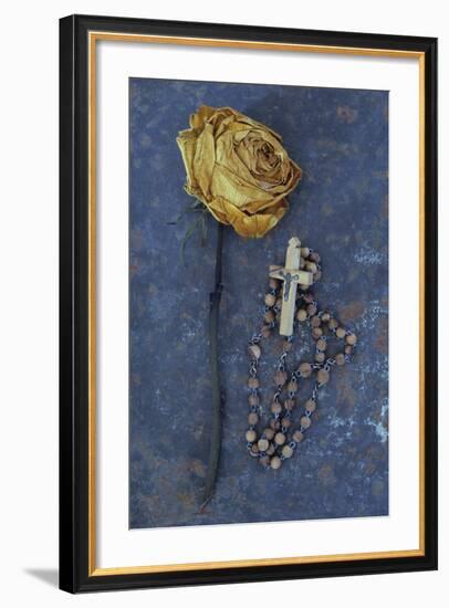 Squashed Dried Rose Once Cream And Now Brown-Den Reader-Framed Photographic Print