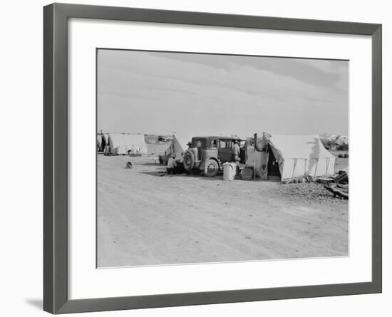 Squatter camp on county road California, 1937-Dorothea Lange-Framed Photographic Print