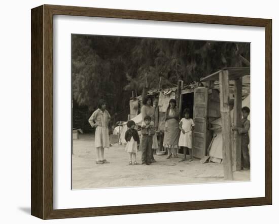 Squatters' shack home in California, 1935-Dorothea Lange-Framed Photographic Print