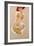 Squatting Female Nude, 1910-Egon Schiele-Framed Giclee Print