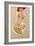 Squatting Female Nude, 1910-Egon Schiele-Framed Giclee Print