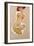 Squatting Female Nude, 1910-Egon Schiele-Framed Giclee Print