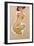 Squatting Female Nude, 1910-Egon Schiele-Framed Giclee Print