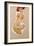 Squatting Female Nude, 1910-Egon Schiele-Framed Giclee Print