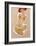 Squatting Female Nude-Egon Schiele-Framed Giclee Print