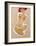 Squatting Female Nude-Egon Schiele-Framed Giclee Print