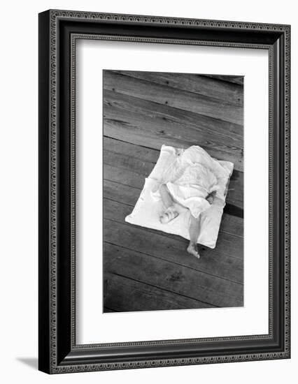 Squeakie asleep in Hale County, Alabama, 1936-Walker Evans-Framed Photographic Print