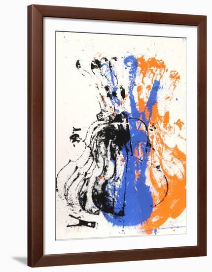 Squeezed Blue Fiddle-Arman-Framed Premium Edition