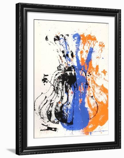 Squeezed Blue Fiddle-Arman-Framed Premium Edition