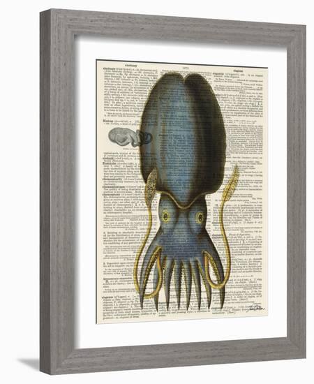 Squid 1-Tina Carlson-Framed Art Print