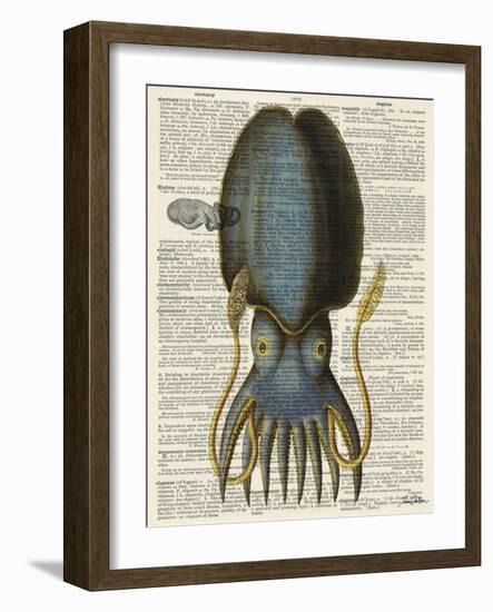 Squid 1-Tina Carlson-Framed Art Print