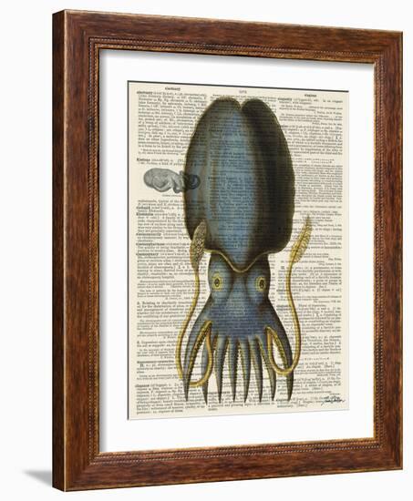 Squid 1-Tina Carlson-Framed Art Print