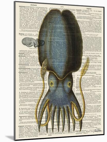 Squid 1-Tina Carlson-Mounted Art Print