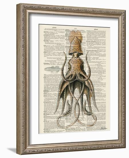 Squid 2-Tina Carlson-Framed Art Print