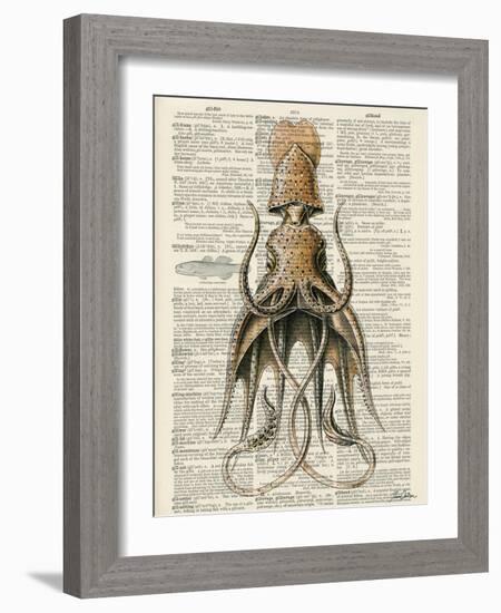 Squid 2-Tina Carlson-Framed Art Print