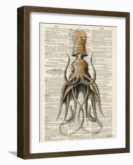 Squid 2-Tina Carlson-Framed Art Print