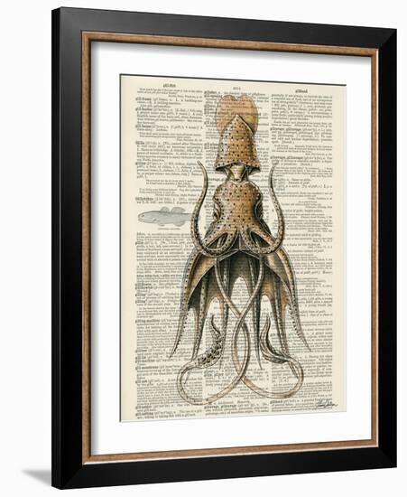 Squid 2-Tina Carlson-Framed Art Print