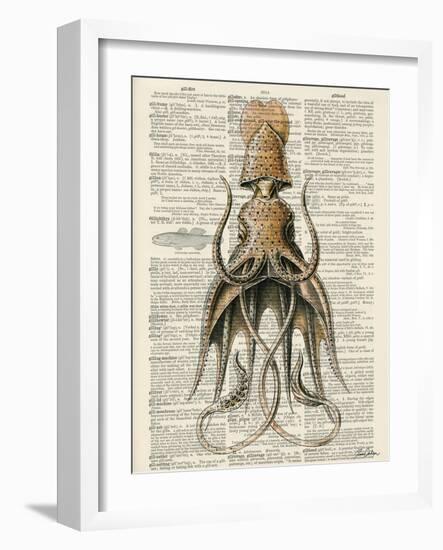 Squid 2-Tina Carlson-Framed Art Print