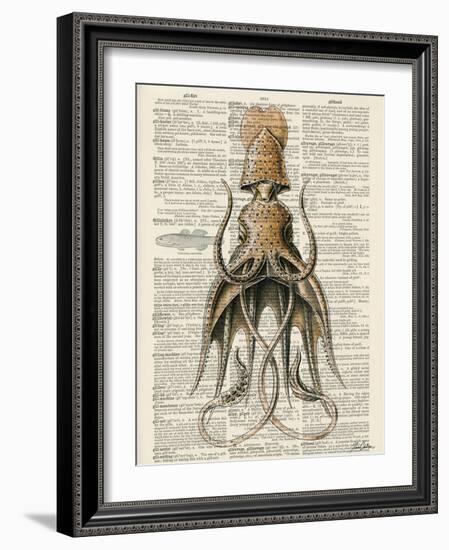 Squid 2-Tina Carlson-Framed Art Print