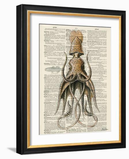 Squid 2-Tina Carlson-Framed Art Print