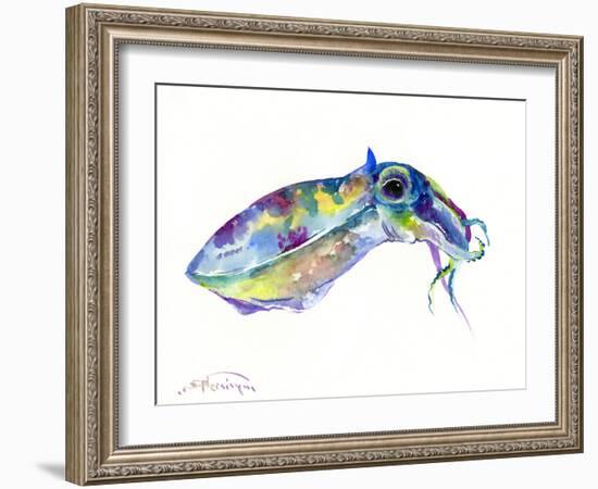 Squid-Suren Nersisyan-Framed Art Print