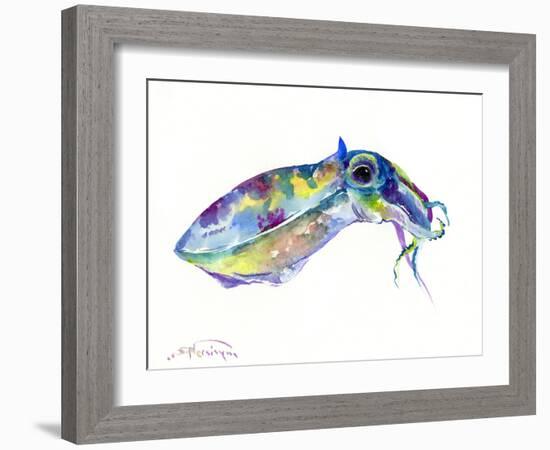 Squid-Suren Nersisyan-Framed Art Print