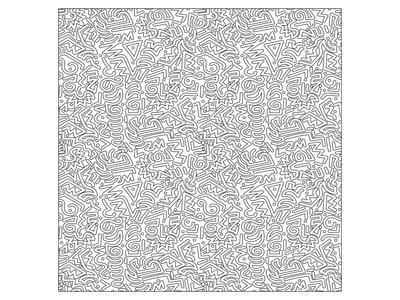 'Squiggly Lines Coloring Art' Coloring Poster | Art.com