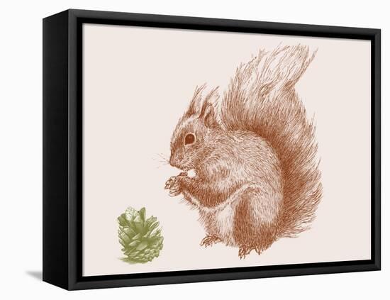 Squirrel  2017  (digital)-Sarah Hough-Framed Premier Image Canvas