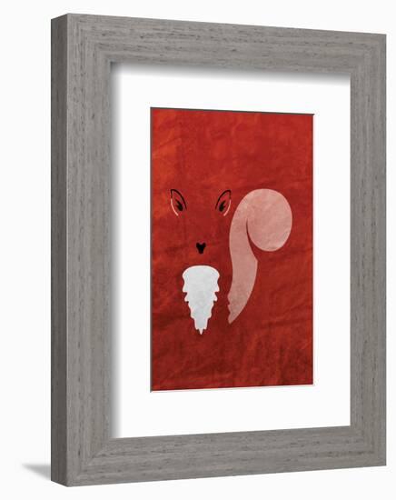 Squirrel - Jethro Wilson Contemporary Wildlife Print-Jethro Wilson-Framed Giclee Print