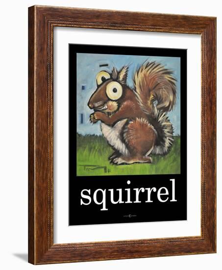 Squirrel Poster-Tim Nyberg-Framed Premium Giclee Print