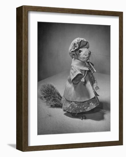 Squirrel Wearing a Baby Doll's Dress-Nina Leen-Framed Photographic Print