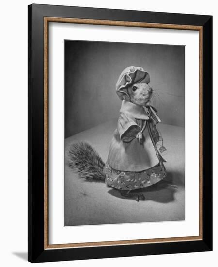 Squirrel Wearing a Baby Doll's Dress-Nina Leen-Framed Photographic Print