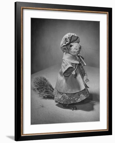 Squirrel Wearing a Baby Doll's Dress-Nina Leen-Framed Photographic Print