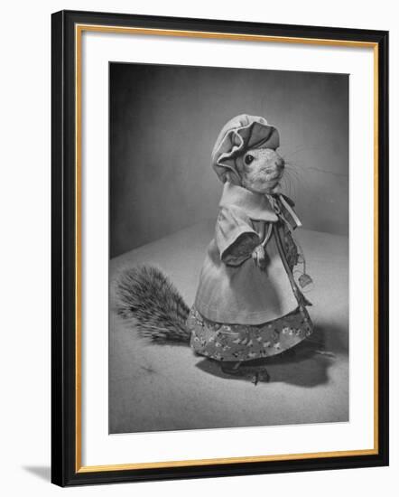 Squirrel Wearing a Baby Doll's Dress-Nina Leen-Framed Photographic Print