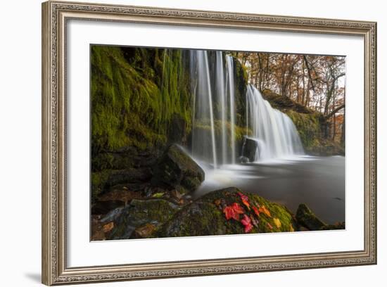 Sqwd Ddwli Waterfall, Near Pontneddfechan, Afon Pyrddin, Powys, Brecon Beacons National Park, Wales-Billy Stock-Framed Photographic Print