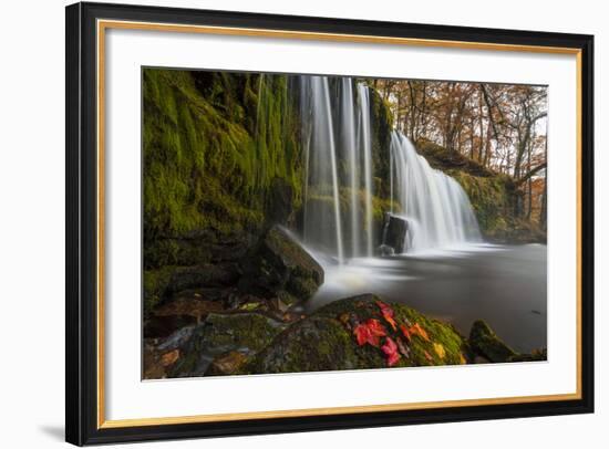 Sqwd Ddwli Waterfall, Near Pontneddfechan, Afon Pyrddin, Powys, Brecon Beacons National Park, Wales-Billy Stock-Framed Photographic Print