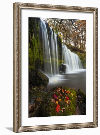 Sqwd Ddwli Waterfall, Near Pontneddfechan, Afon Pyrddin, Powys, Brecon Beacons National Park, Wales-Billy Stock-Framed Photographic Print