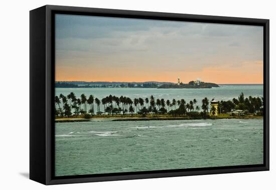 Sra and Old San Juan in Distance, Puerto Rico-Massimo Borchi-Framed Premier Image Canvas