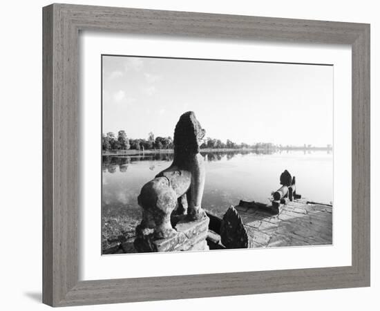 Sras Srang Royal Reservoir, Angkor, Cambodia-Walter Bibikow-Framed Photographic Print