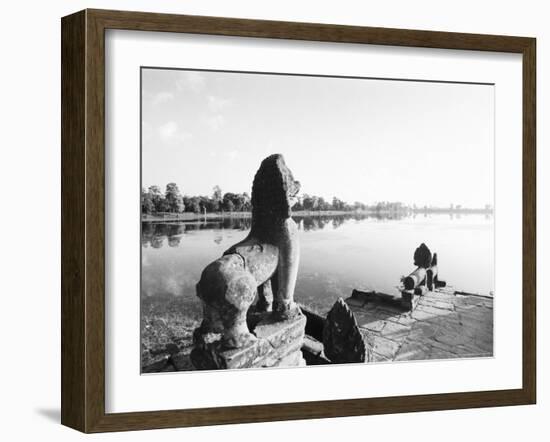 Sras Srang Royal Reservoir, Angkor, Cambodia-Walter Bibikow-Framed Photographic Print