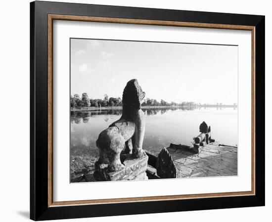 Sras Srang Royal Reservoir, Angkor, Cambodia-Walter Bibikow-Framed Photographic Print