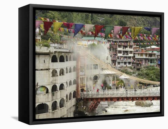 Sri Guru Nanak Ji Gurdwara Shrine, Manikaran, Himachal Pradesh, India-Anthony Asael-Framed Premier Image Canvas