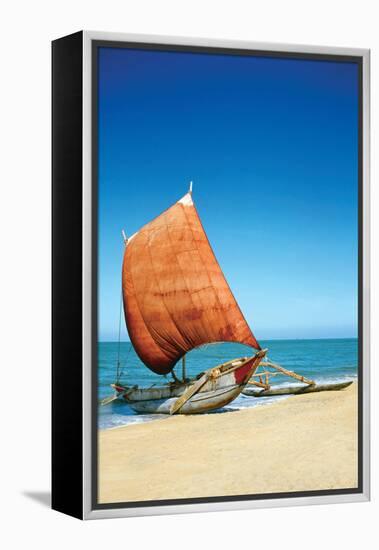 Sri Lanka Fishing Boat-Charles Bowman-Framed Premier Image Canvas