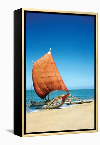 Sri Lanka Fishing Boat-Charles Bowman-Framed Premier Image Canvas