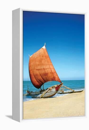 Sri Lanka Fishing Boat-Charles Bowman-Framed Premier Image Canvas