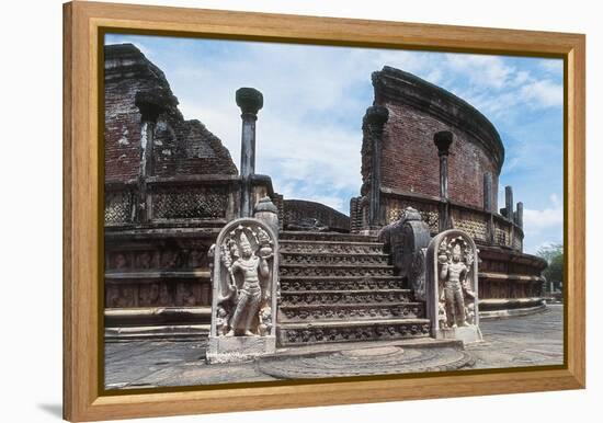 Sri Lanka, Polonnaruwa, Vatadage or Circular Relic House-null-Framed Premier Image Canvas