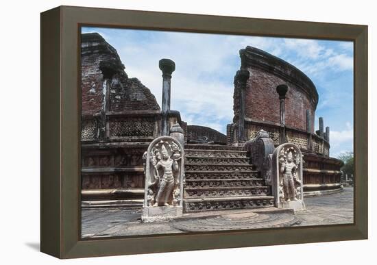 Sri Lanka, Polonnaruwa, Vatadage or Circular Relic House-null-Framed Premier Image Canvas