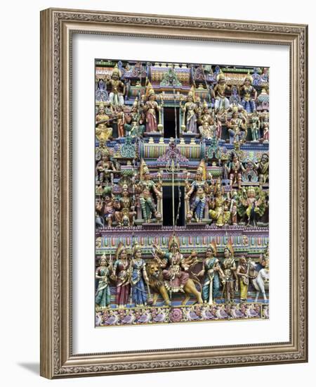 Sri Mariamman Hindu Temple, Singapore, Southeast Asia, Asia-John Woodworth-Framed Photographic Print