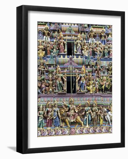 Sri Mariamman Hindu Temple, Singapore, Southeast Asia, Asia-John Woodworth-Framed Photographic Print