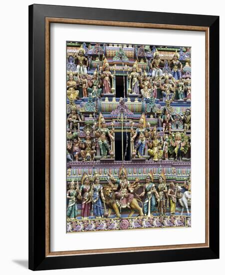 Sri Mariamman Hindu Temple, Singapore, Southeast Asia, Asia-John Woodworth-Framed Photographic Print